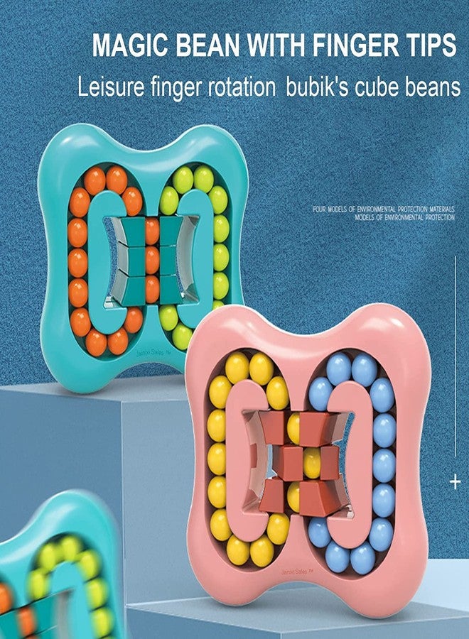 YESVIYA Rotating Magic Bean Toy - Puzzle Fidget Cube for Kids | Decompression Rotating Small Beads Toy | Brain Teaser & Educational Toy for 8+ Years | Random Color - Image 2